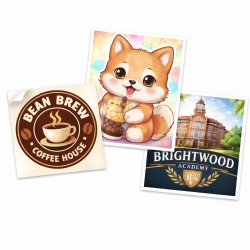 Glossy Paper Stickers | Square Cut